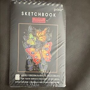 Black Sketchbook with Colorful Butterflies